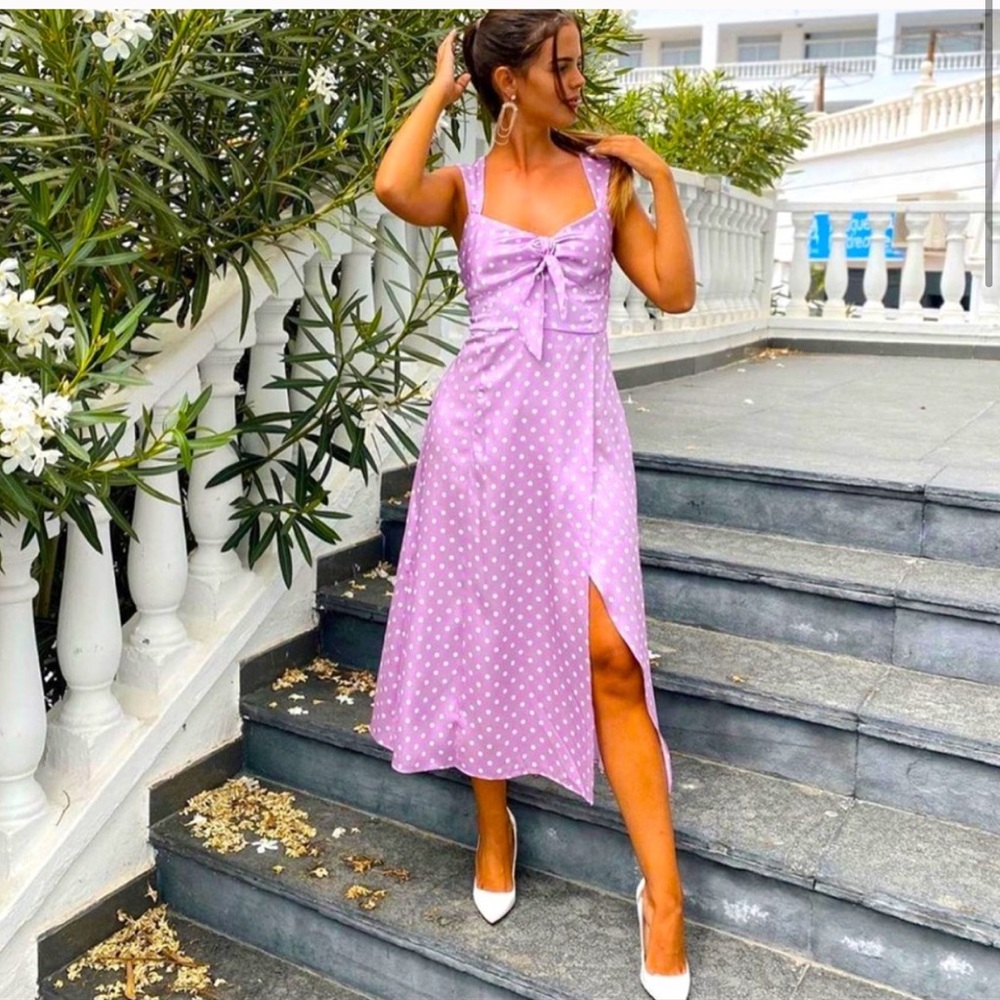 NWOT Zara polka dot midi dress